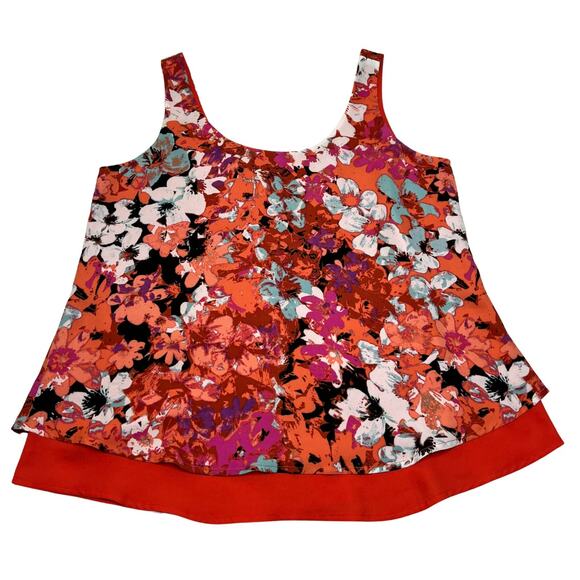 Romeo & Juliet Sleeveless Scoop Neck Flowy Floral Blouse Size S Bloomcore Summer - Picture 4 of 12